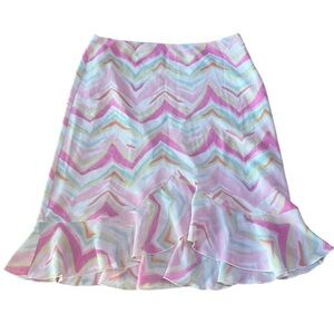 New York & Company Multicolor Chevron Pencil Skirt